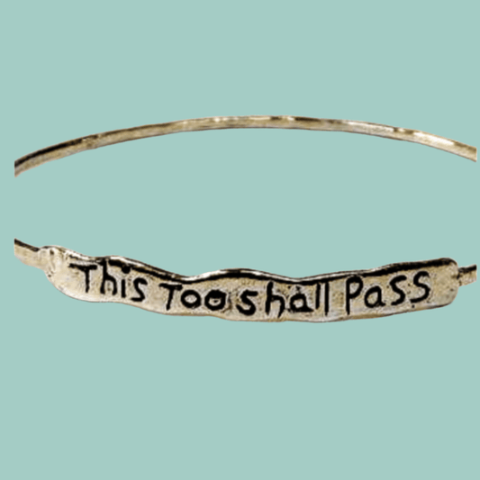 This Too Shall Pass Gold Silver Spinner Ring