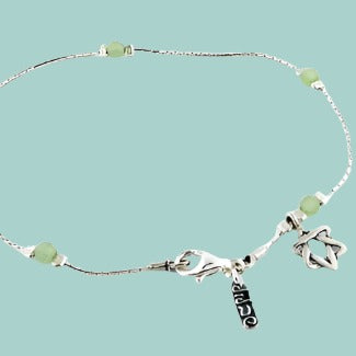 Sterling Silver Anklet for Women with the Star of David - Bluenoemi