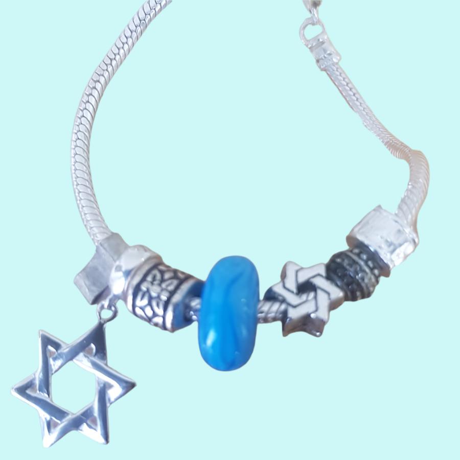 Star of David bracelet for woman, Star of David jewelry - Bluenoemi