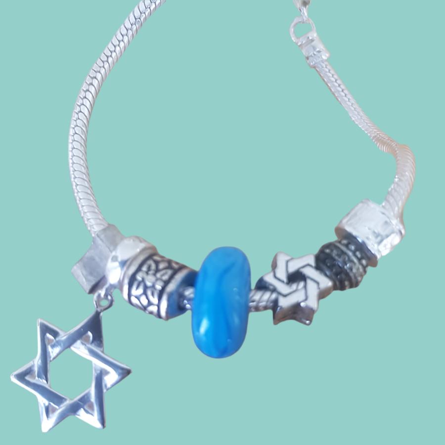 Star of David bracelet for woman, Star of David jewelry - Bluenoemi