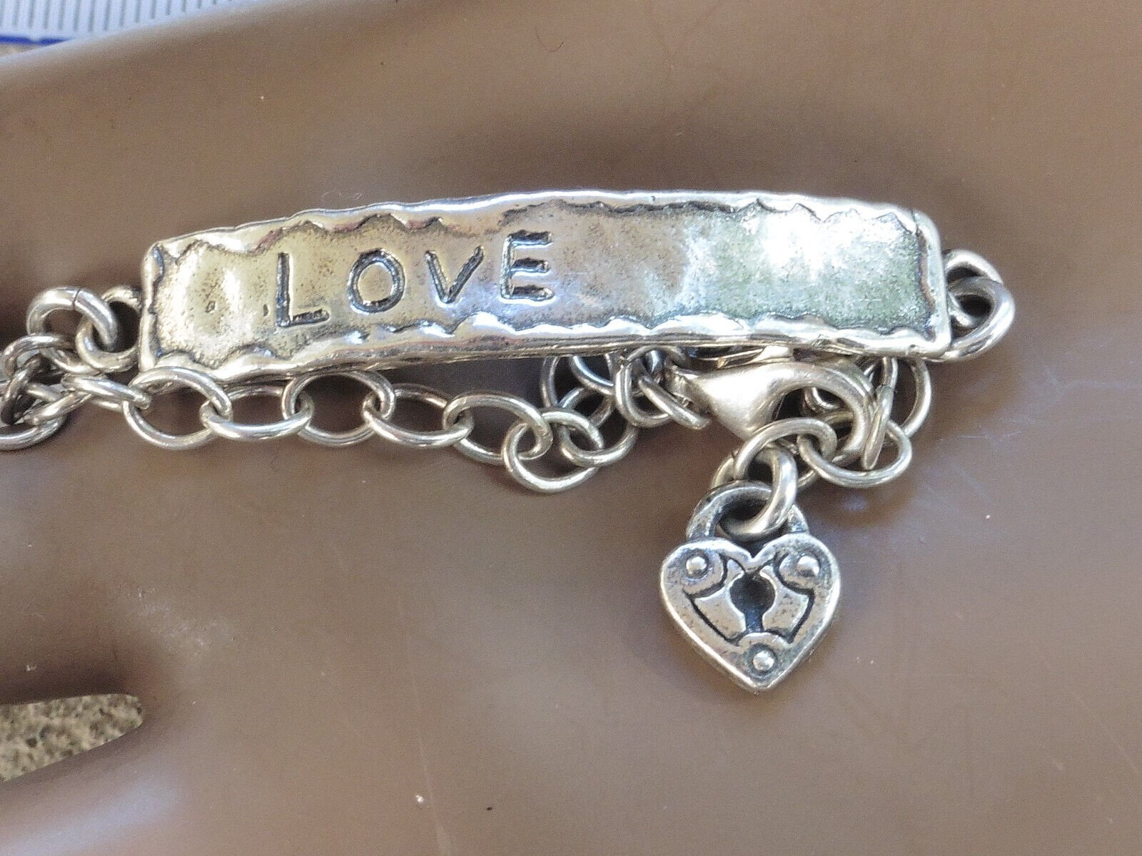 Sterling silver Bracelet for Woman. Engraved Love / Believe / Faith Bracelet. - Bluenoemi