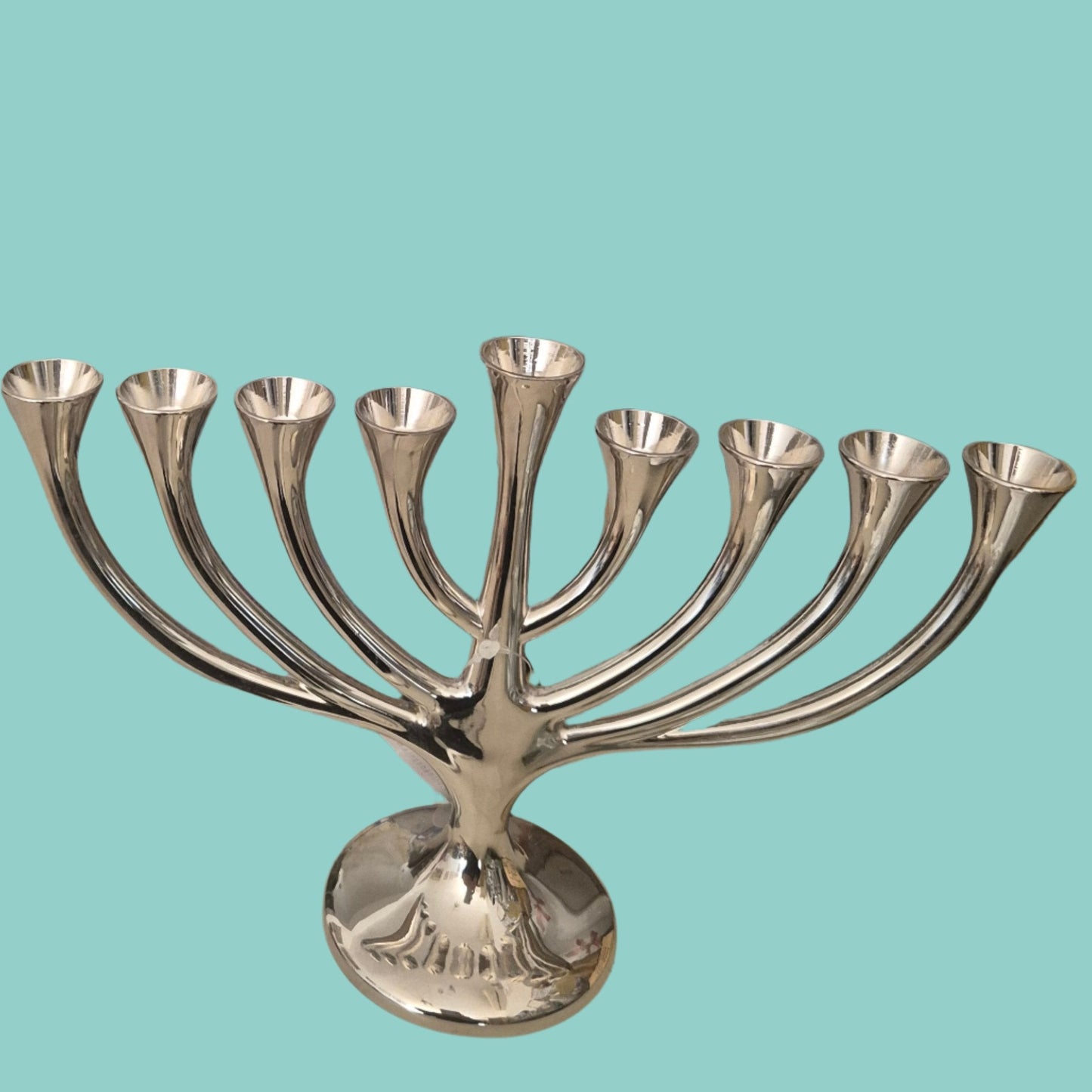 Menorah from the Holy Land - Jerusalem Menorah - Silver Plated - Bluenoemi