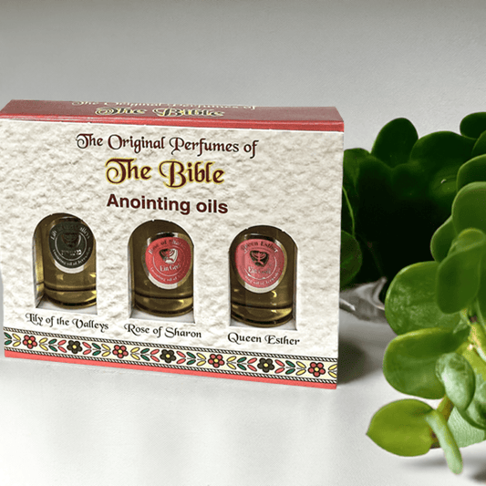 Bluenoemi Jewelry Anointing Oil Anointing Oil Trio of 10 ml - Lily of the Valleys, Rose of Sharon, Queen Esther