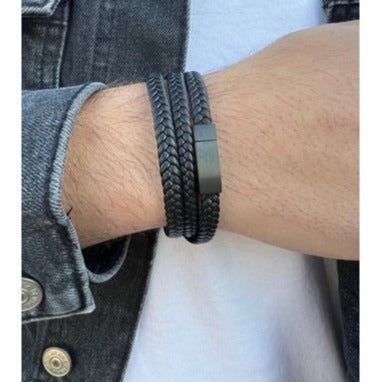 Leather bracelet for man