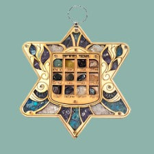 Hoshen Stones Biblical stones Star of David. Wall hanging. - Bluenoemi