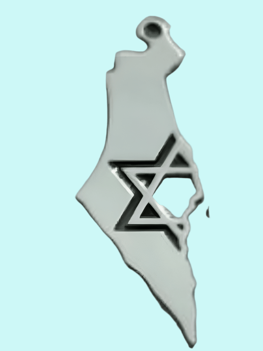 Map of Israel and the Star of David necklace - Bluenoemi