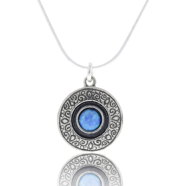 Sterling Silver Necklace Set with gemstones - Bluenoemi