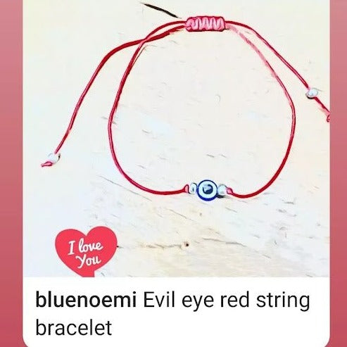 Kabbalah red string evil eye bracelet for protection. Believed to Prevent Bad Luck and Evil Eye. - Bluenoemi