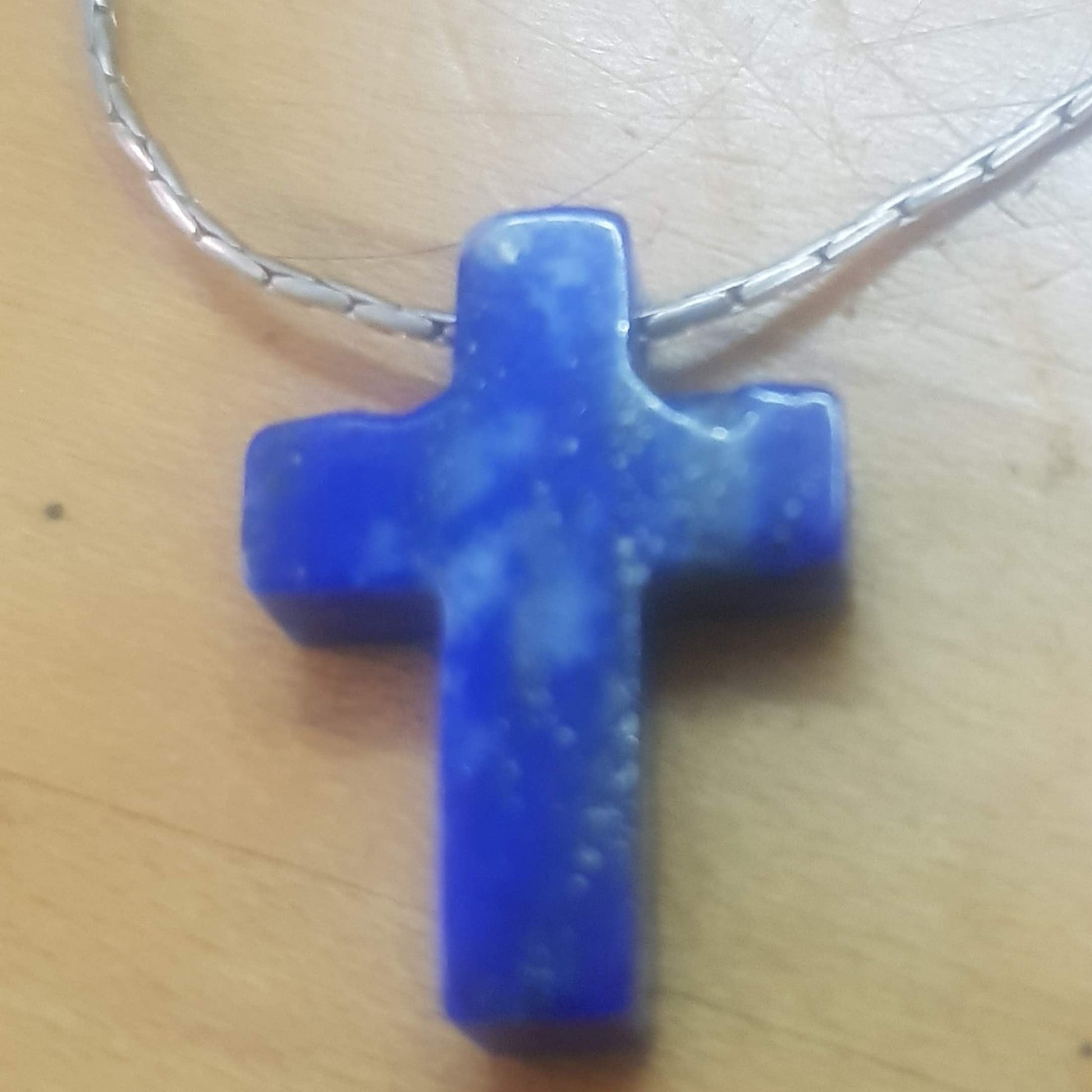 Cross pendant jewelry, Sterling Silver Cross necklace, necklace for woman Lapis Lazuli Cross - Bluenoemi