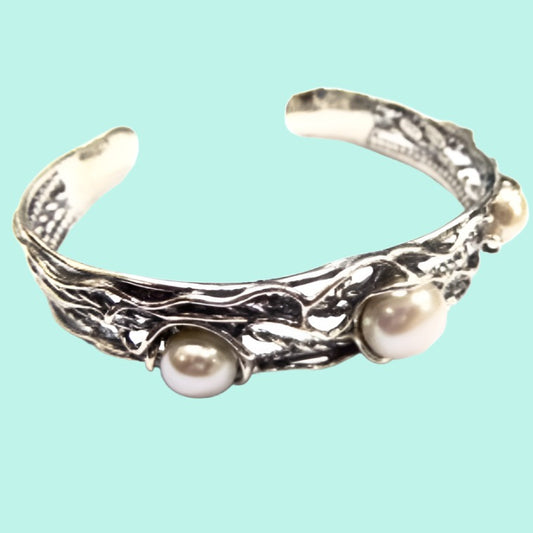 Bluenoemi Bracelet Sterling Silver 925 with Pearls. Adorable Bluenoemi Jewelry Silver Bracelets. - Bluenoemi