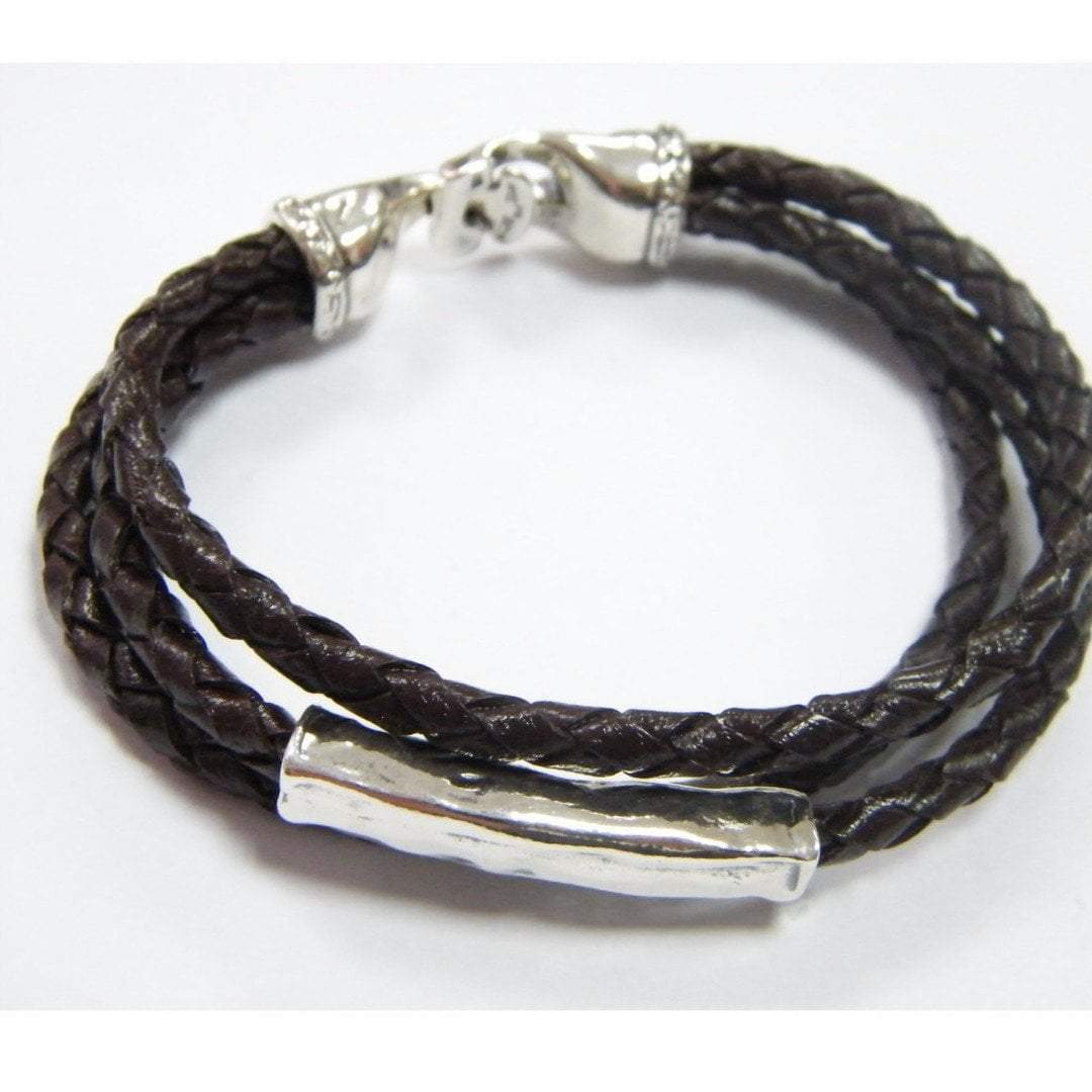 Bracelet Sterling Silver 925 Leather - Bluenoemi