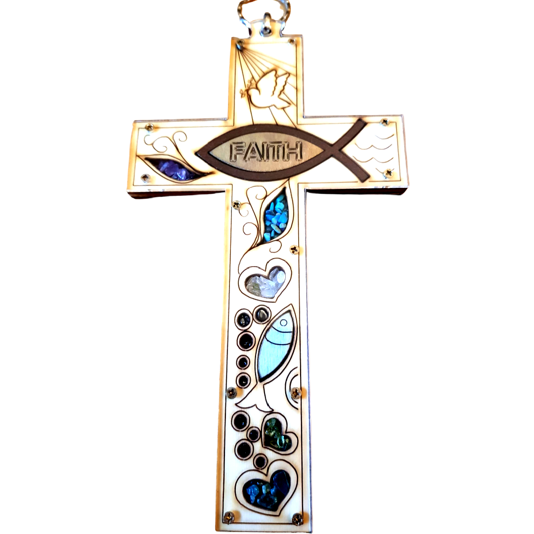 Bluenoemi Home Christian Cross Hand Made in Jerusalem. - Bluenoemi