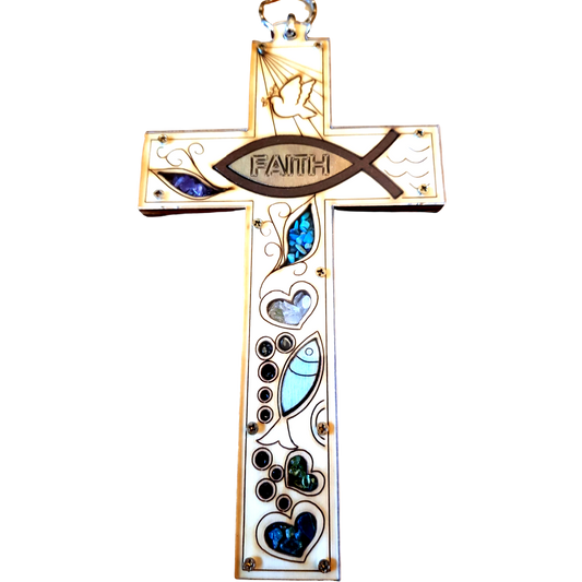 Bluenoemi Home Christian Cross Hand Made in Jerusalem. - Bluenoemi