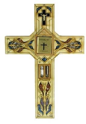 Bluenoemi Decorative Cross with Gemstones Wall Hanging Holy Bible Made in Jerusalem - Bluenoemi