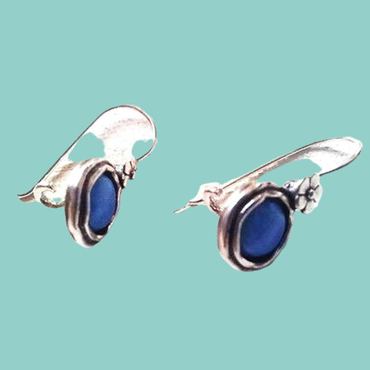 Opal Sterling silver earrings Israeli jewellery - Bluenoemi