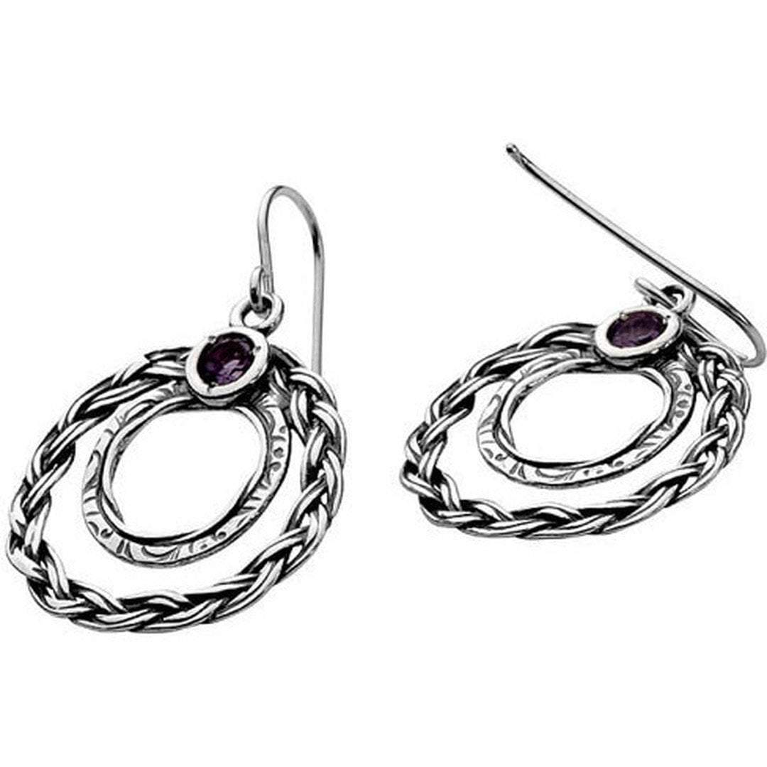 Bluenoemi Jewelry Sterling silver earrings , cz zircons earrings. Amethyst zircons. - Bluenoemi