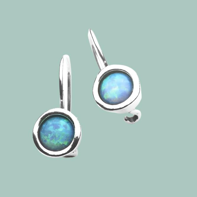 Dangle earrings sterling silver earrings blue opals or other gemstones. Israeli jewelry Bluenoemi - Bluenoemi