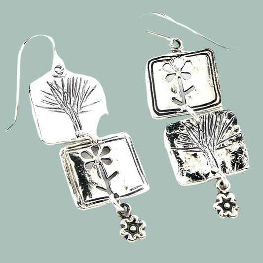 Sterling Silver Earrings for Women. Botanica Nature Inspired Israeli Jewelry Earrings - Bluenoemi