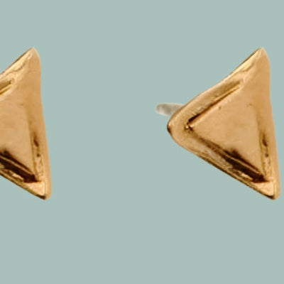 Stud Earrings from Bluenoemi 9 KT Gold Post Earrings - Bluenoemi