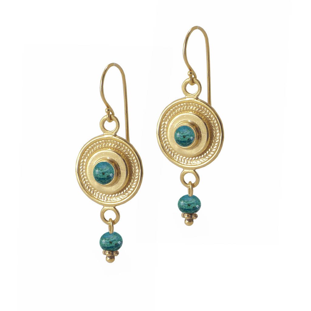 Bluenoemi Earrings Sterling silver 925 earrings for woman gold plated set gemstones.