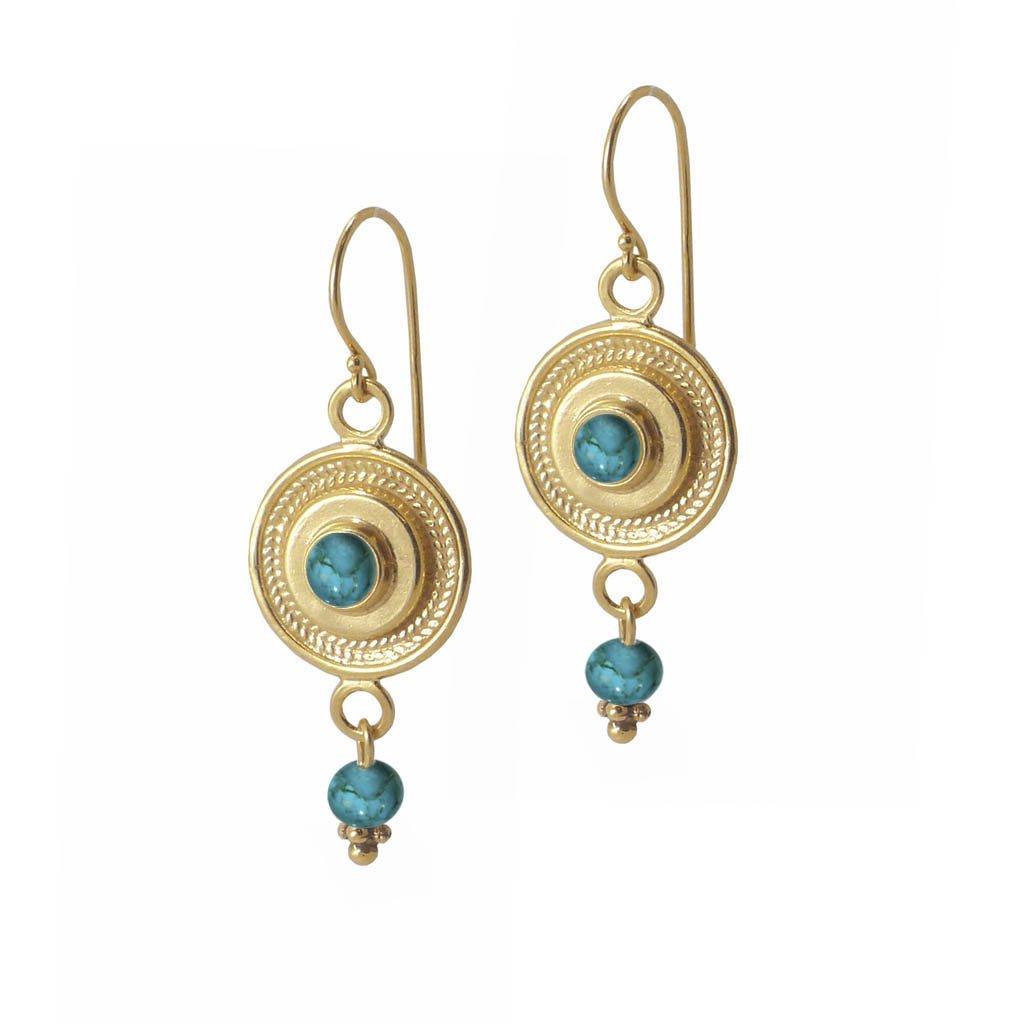 Bluenoemi Earrings Sterling silver 925 earrings for woman gold plated set gemstones.