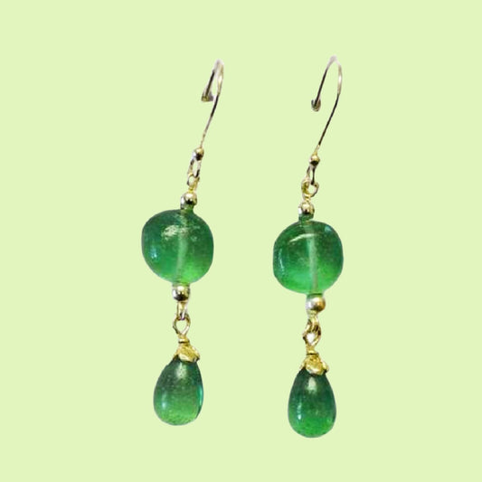 Ancient Roman Glass Jewelry Summer Earrings for Woman - Bluenoemi