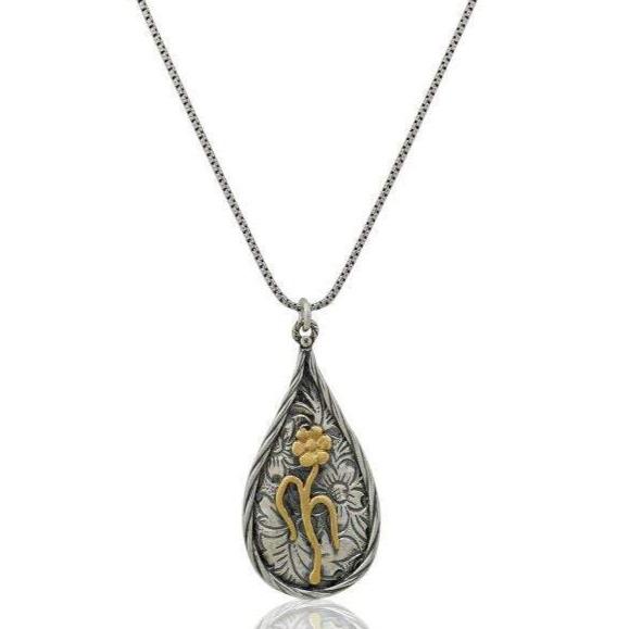 Bluenoemi Sterling Silver gold Necklace for Woman pendant Flower Israeli Jewelry - Bluenoemi