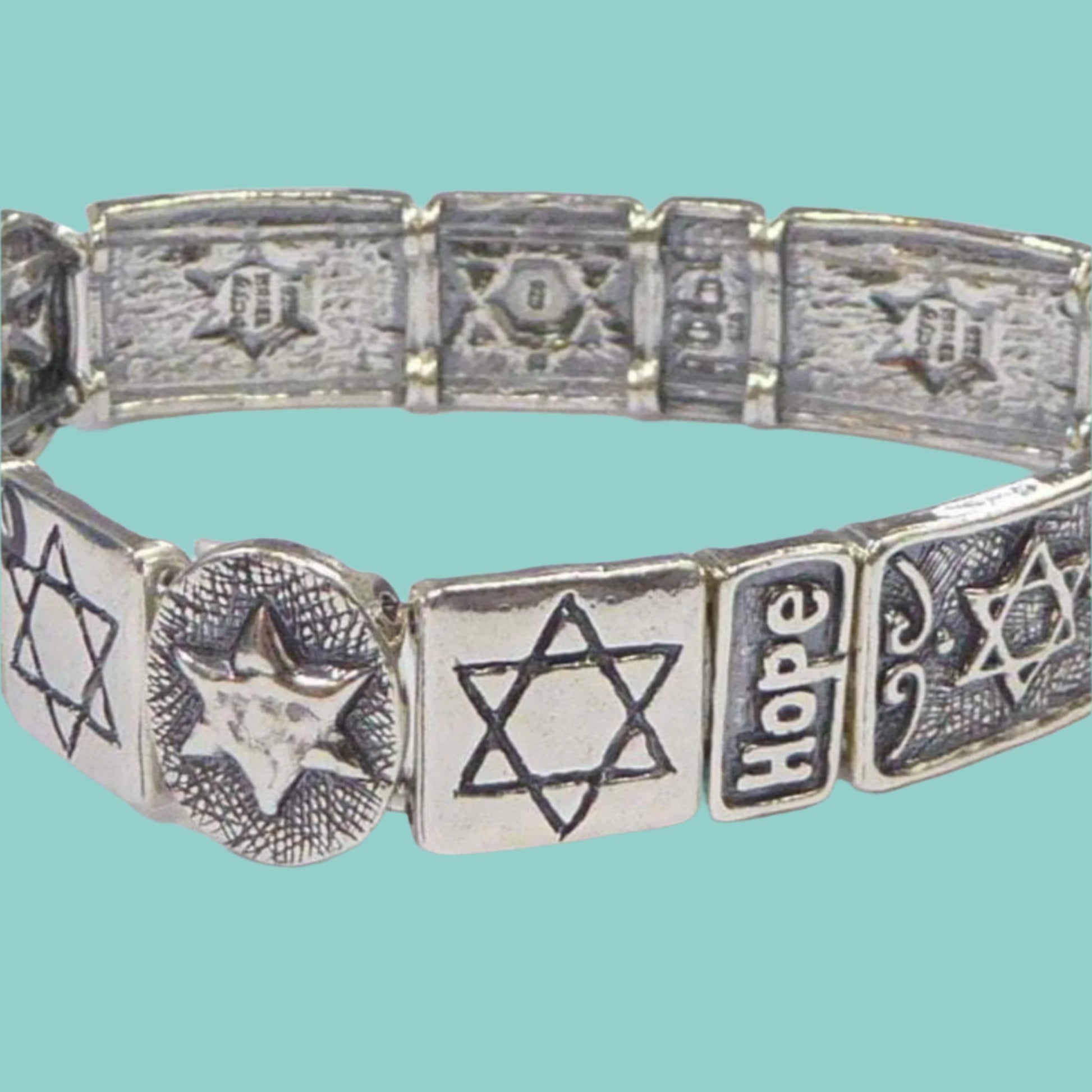 Bluenoemi Jewelry Bracelets amethyst / silver Silver Bracelet Israeli bracelets Jewish Hope Star of David