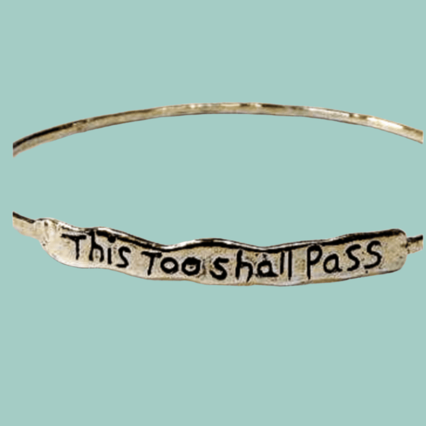 This too shall pass bracelet bangle for woman - This too Shall Pass / Stylish Israeli sterling silver bracelets - Bluenoemi