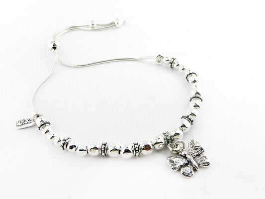 Sterling Silver Bracelet for woman with a butterfly - Bluenoemi