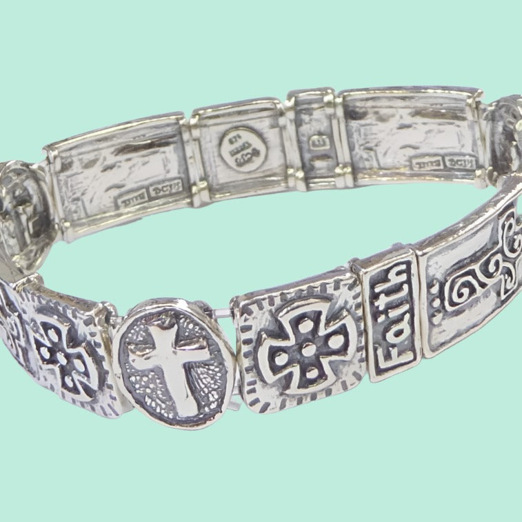 Silver Bracelet Cross Faith Bracelet - Bluenoemi