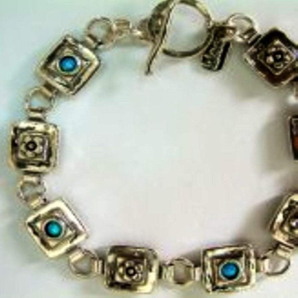 Silver Bracelets Israeli bracelets Links bracelet Boho jewelry Blue opals - Bluenoemi