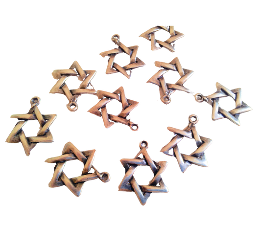 Charms for making jewels. Star of David Pendants. 10 pcs. - Bluenoemi