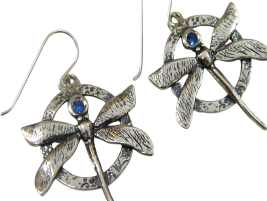 Bluenoemi Israeli Jewelry Dragonfly Feminine Earrings for Woman - Bluenoemi