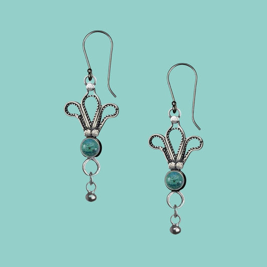 Bohemian Jewelry. Sterling silver earrings - Bluenoemi