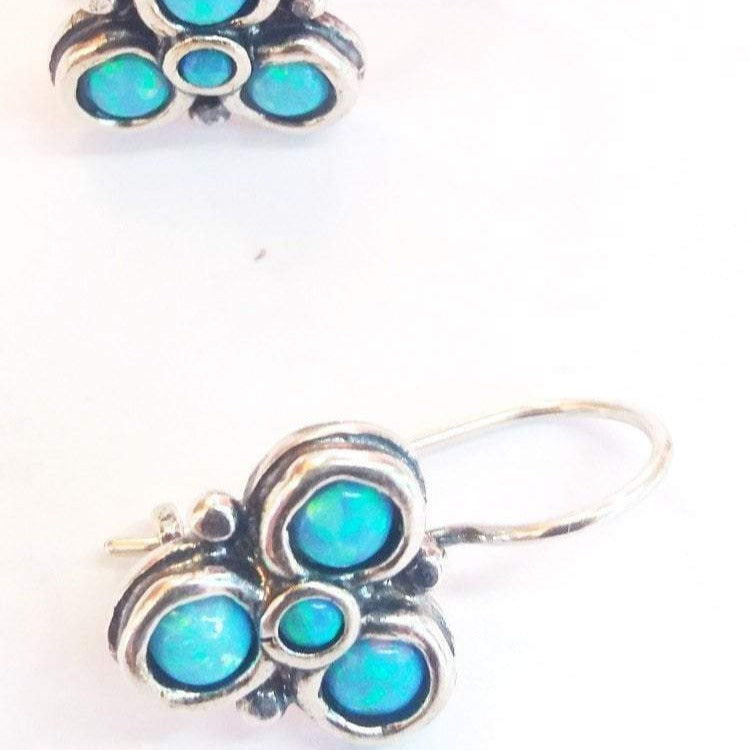 Earrings, Opal silver earrings, Sterling Silver Earrings - Bluenoemi