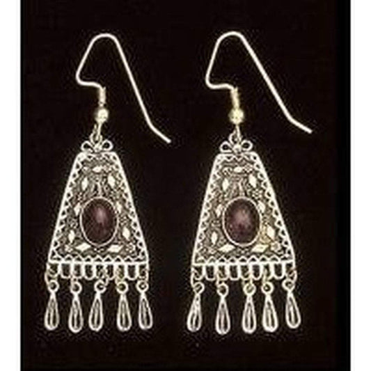 Israeli jewelry sterling silver earrings handcrafted filigree. Gift for her. - Bluenoemi