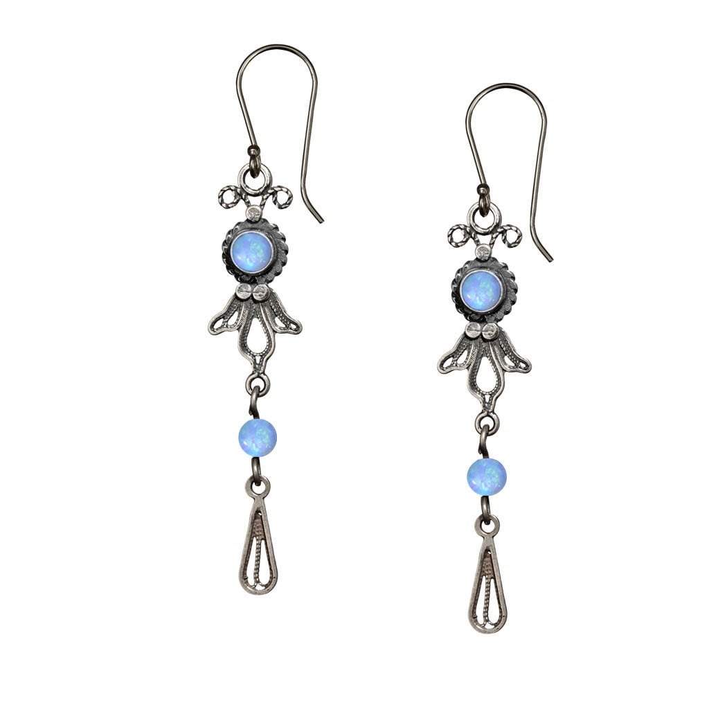 Earrings for Woman, Sterling Silver Earrings, Delicate Filigree Israeli Earrings. - Bluenoemi