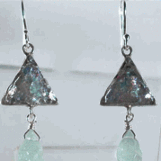 Roman glass earrings - Bluenoemi