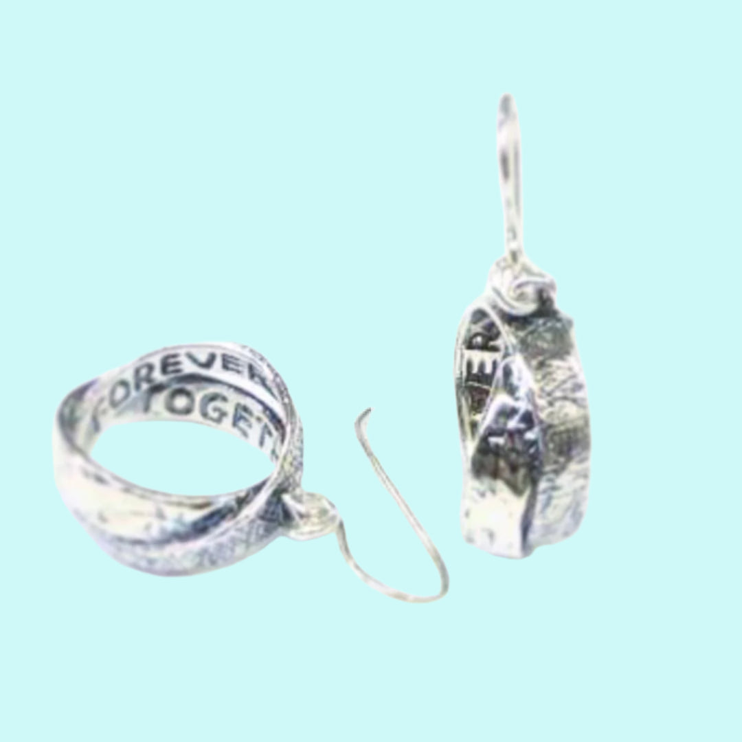 sterling forever jewelry earrings for women, sterling silver earrings: "Forever Together". - Bluenoemi