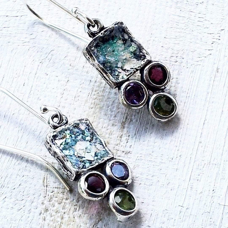 Roman Glass Earrings