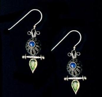 Bluenoemi Jewelry Earrings Sterling silver earrings, bohemian jewelry, ethnic jewelry, Earrings for woman,  Filigree Earrings.