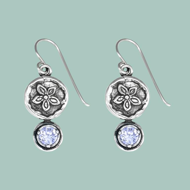 ladies earrings Sterling Silver Earrings for Woman Bluenoemi Israeli Jewelry - Bluenoemi