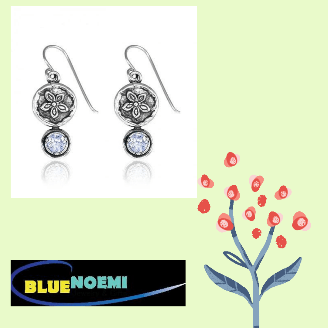 ladies earrings Sterling Silver Earrings for Woman Bluenoemi Israeli Jewelry - Bluenoemi