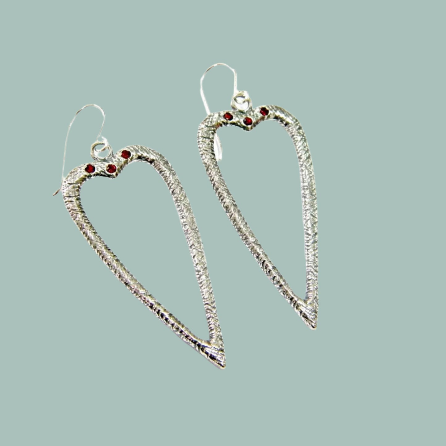 Bluenoemi Jewelry Earrings Sterling Silver Earrings for Woman dangling earrings with zircons,  Heart Romantic Dangling Earrings