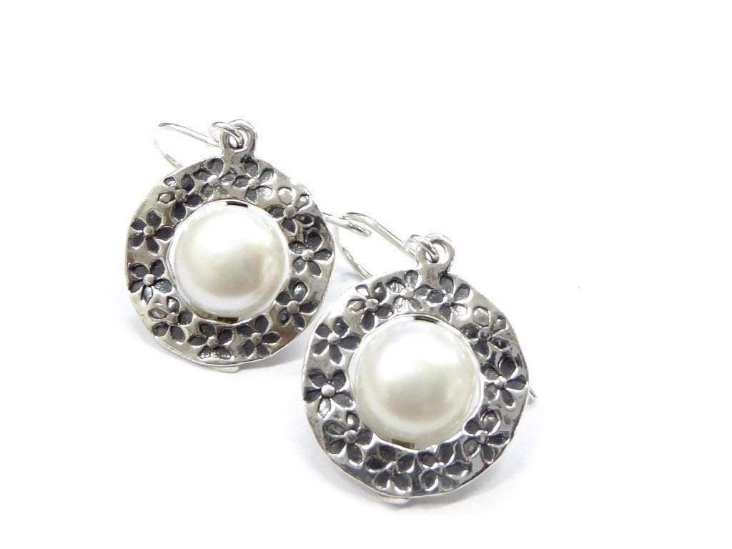 Pearl Drop earrings for women / pearl dangle earrings for women / silver earrings / bluenoemi jewelry - Bluenoemi