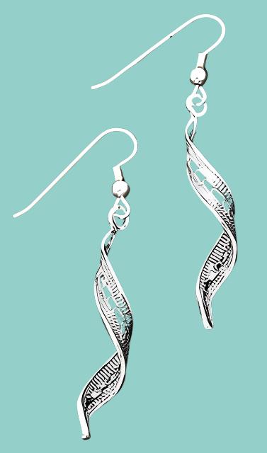 Filigree silver earrings sterling silver 925 spiral design / earrings for woman - Bluenoemi