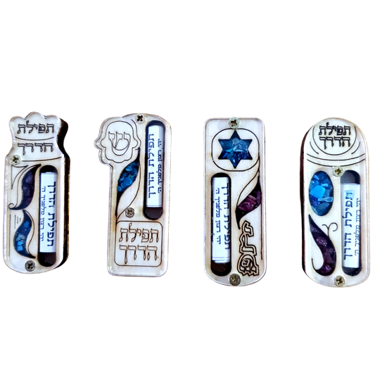 Bluenoemi Jewelry Mezuzah Bluenoemi Jewish Gifts Mezuzah for Car Blessing Israeli Gifts for Father