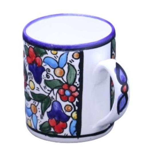 Bluenoemi Armenian Ceramic Israel Gifts Flowers Mug - Bluenoemi