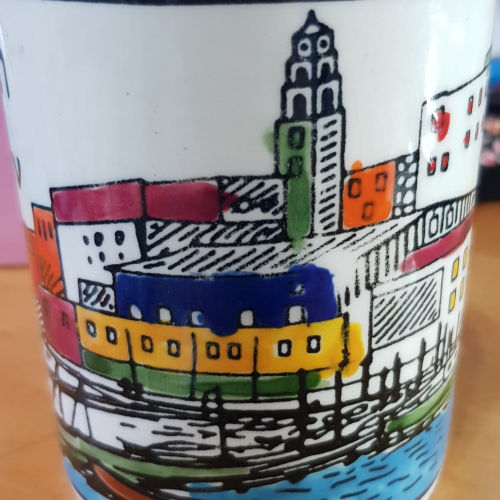 Large Mugs Handpainted Ceramics - Bluenoemi